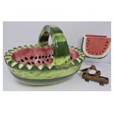 Melon Bowl & Napkin Holder, Woodpecker Toothpick