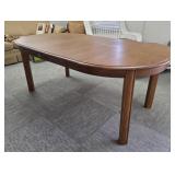 Contemporary Oak Dining Table with Leaves