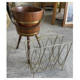 MC Wood Planter and Wire Magazine Holder