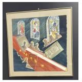 Original Abstract Watercolor Art, Signed Salt