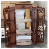 Vintage Scrolled Curio Wall Shelf