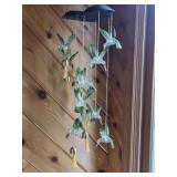 Pair of Solar Hummingbird Wind Chimes