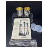 Childrenï¿½s Silver Plate with Stainless Utensils