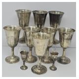 Sterling Goblets and Sterling Cordials