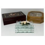 Three Jewelry Boxes with Flowers