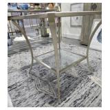 Square Metal and Marble Table