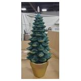 Six 12.5" Lighted Christmas Trees