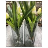 Seeded Glass Cylinder Vases
