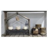 Uttermost Candle Display & Melrose Glass Candle