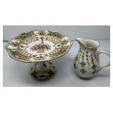 Dresden Compote and Saxe Pitcher