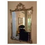 Hickory Manor Gold Leaf Beveled Mirror