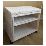 Wicker TV Stand with Swivel Top