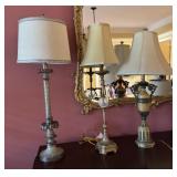 Three Buffet Style Lamps