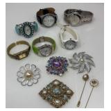Ladies Watches and Brooches