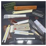 Vintage Ruler with Case and Various Pieces