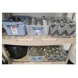Enamel Pot, Canning Jars and Rings