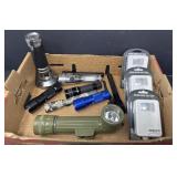 Nine Flashlights and Three Motion Sensor Lights