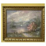 Nature Scene Painting by F. Lotte