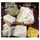 Box of Table Linens and Napkins