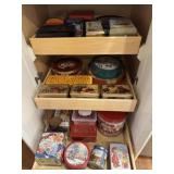 Three Shelves of Tins