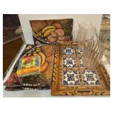 Acrylic Trays, Pitchers, Wood and Ceramic Tray