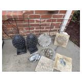 Decorative Yard Art with Two Pinecones
