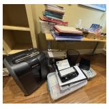 Paper Shredder and Various Office Supplies