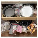 Two Shelves of Various Bake Ware Items