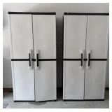 Two Plastic Freestanding Cabinets A