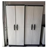 Two Plastic Storage Cabinets C