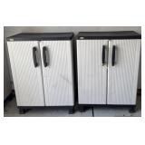 Two Plastic Storage Cabinets B