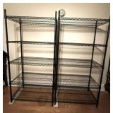 Two Metal Storage Shelves