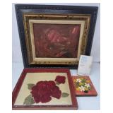 Framed Oil Insect Abstract Painting and More