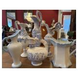 Blue Grecian Style Pitchers