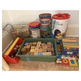 Tinkertoy and Wooden Blocks