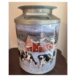 Golden Harvest Metal Milk Can