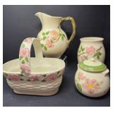 Franciscan "Dessert Rose Pitcher", Vase, Basket,