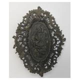 Vintage Cast Iron Decorative Tray LB 59