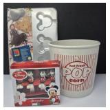 Disney Spreader Set, Cookie Pan, Popcorn Bucket