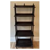 Turned Wood Five Tier Etagere