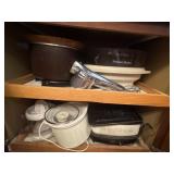 One Cabinet of Various Appliances