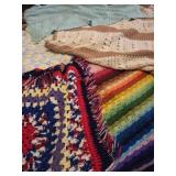 Handmade Crocheted Lap Afghans, Multiple Patterns