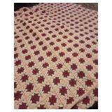 Handmade Crocheted Lap Afghan, Rose Pattern A