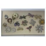 Costume Jewelry Brooches by Designers