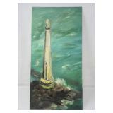 Original Oil Lighthouse by Miner