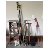 Yard Tools and Wooden Ladder