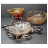 Amethyst Art Glass Centerpiece Bowl