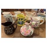 Ceramic Floral Pitchers