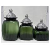 Green Glass Canisters