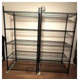 Three Metal Storage Shelves